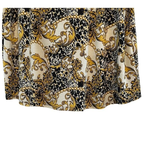Late August Women's Gold Baroque Print Sleeveless Top Size 2X - Picture 5 of 7